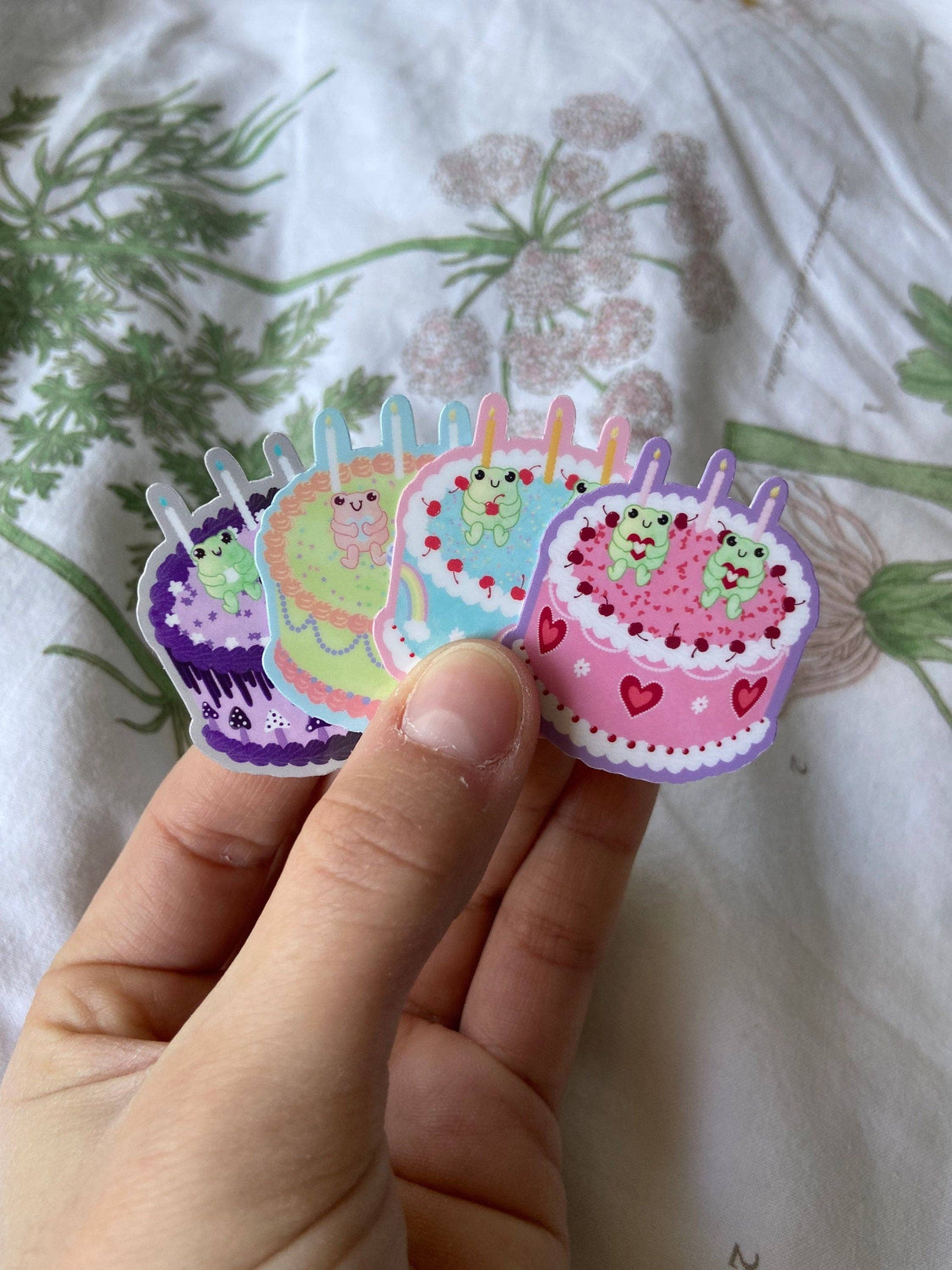 Mini Froggy Cake Sparkle Sticker Packs
