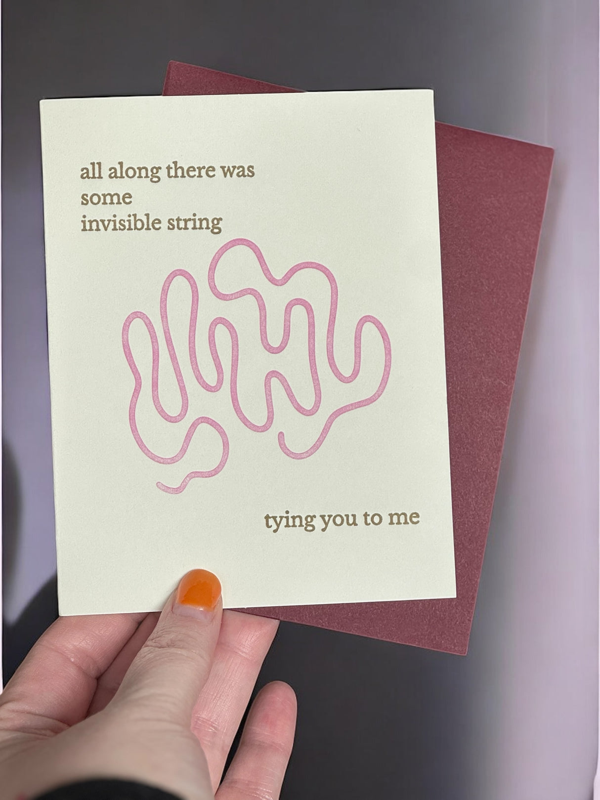 Some Invisible String Taylor Swift Inspired Greeting Card