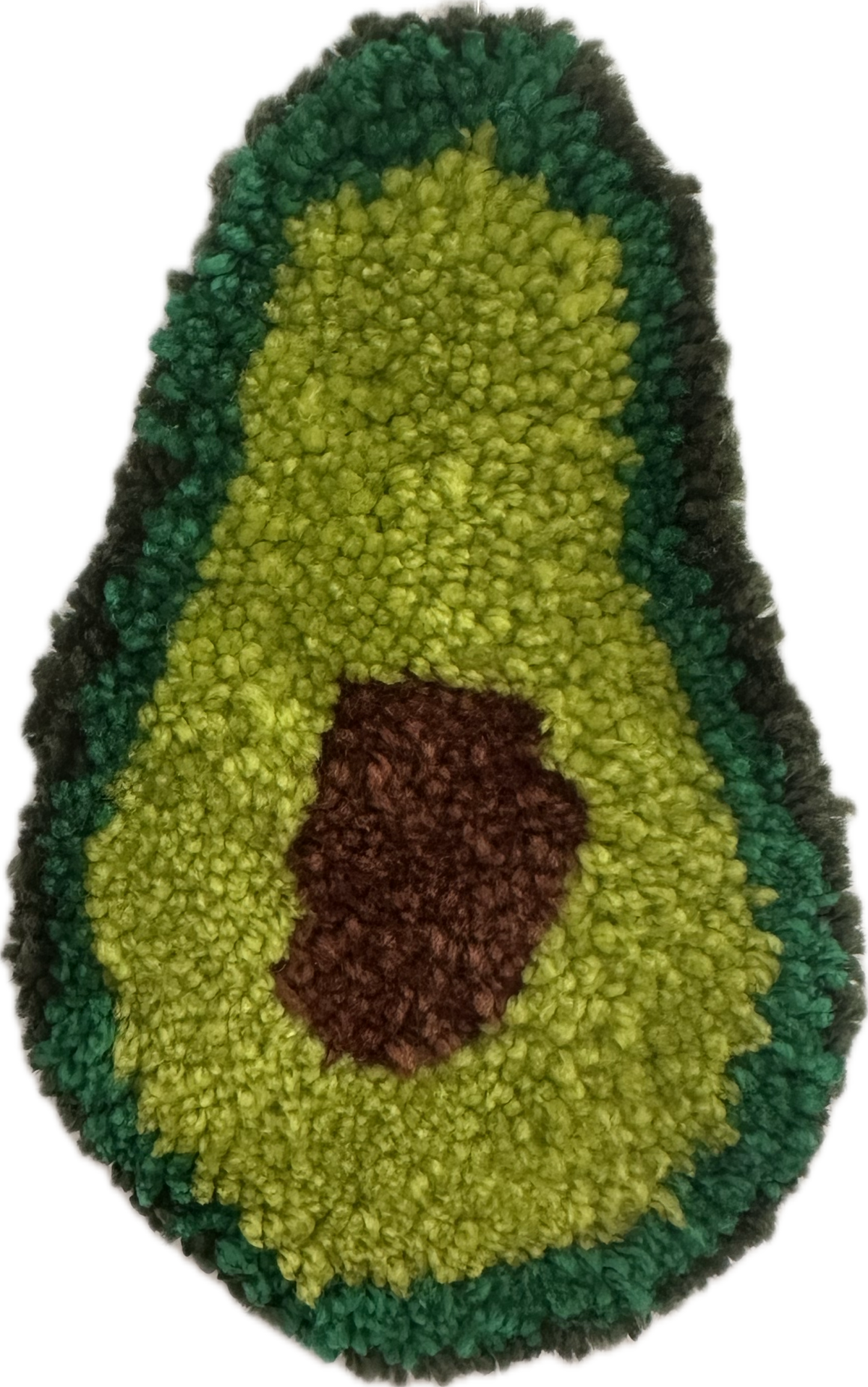 Avocado Mug Rug Coaster | Tufted Wall Hanging | Handmade Fruit Accent Rug