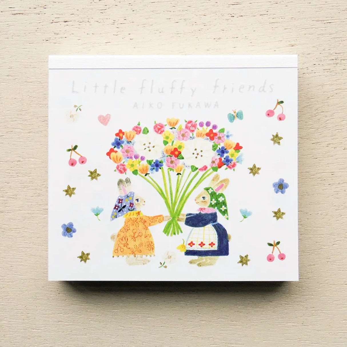 Fluffy Friends Memo Block Pad Illustrated by Aiko Fukawa