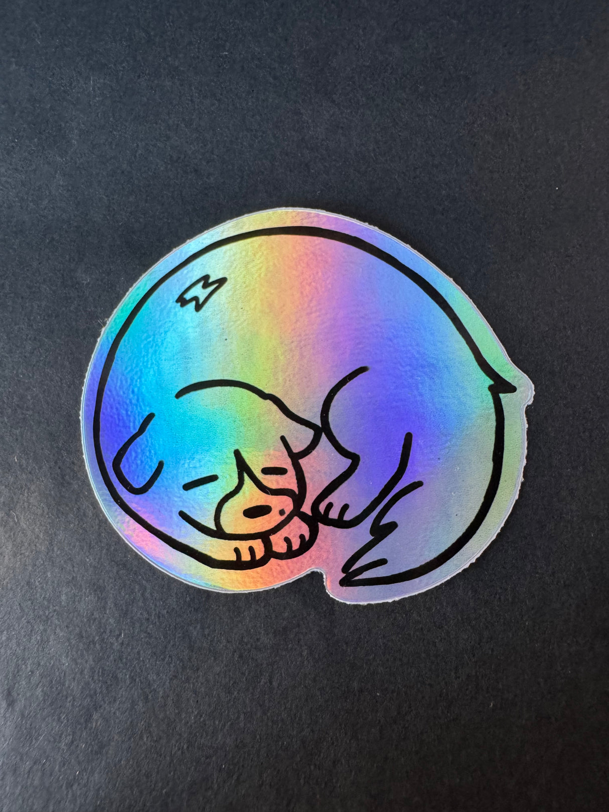 Holo Sleeping Pup Vinyl Sticker