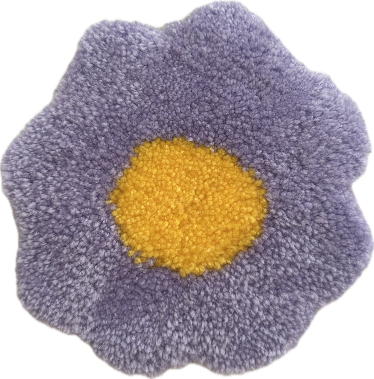 Flower Mug Rug Coaster | Tufted Wall Hanging | Handmade Fruit Accent Rug