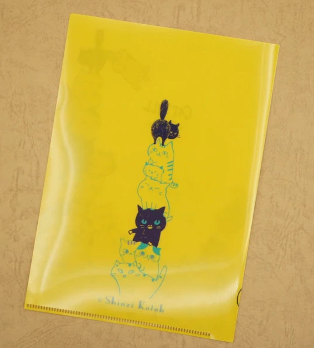 Cat Hill A5 Plastic Document Sleeve by Artist Shinzi Katoh
