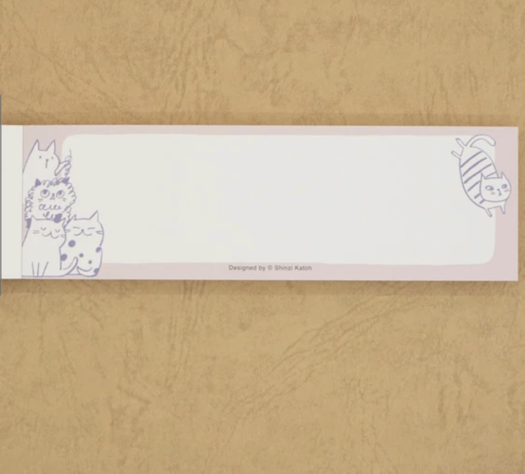 Cat Hill One-Stroke Memo Pad by Artist Shinzi Katoh