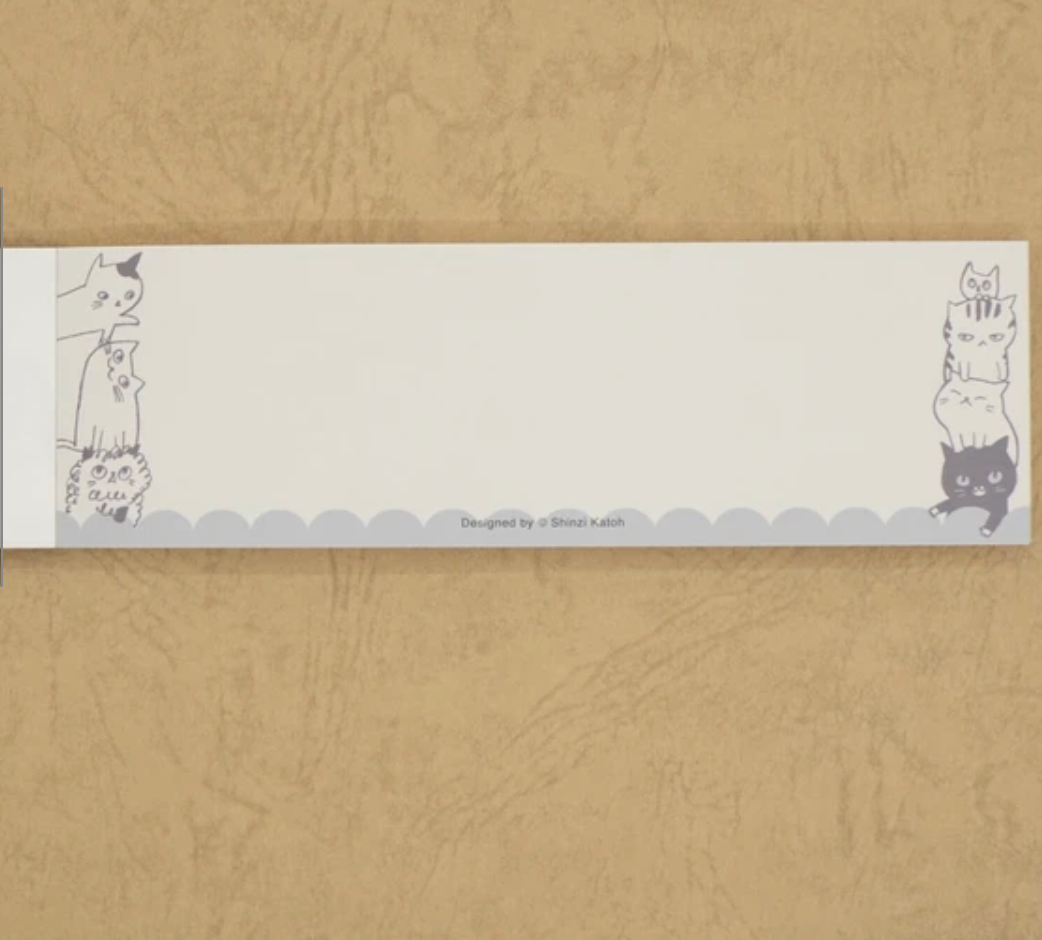 Cat Hill One-Stroke Memo Pad by Artist Shinzi Katoh