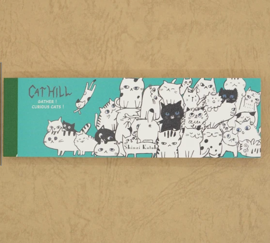 Cat Hill One-Stroke Memo Pad by Artist Shinzi Katoh