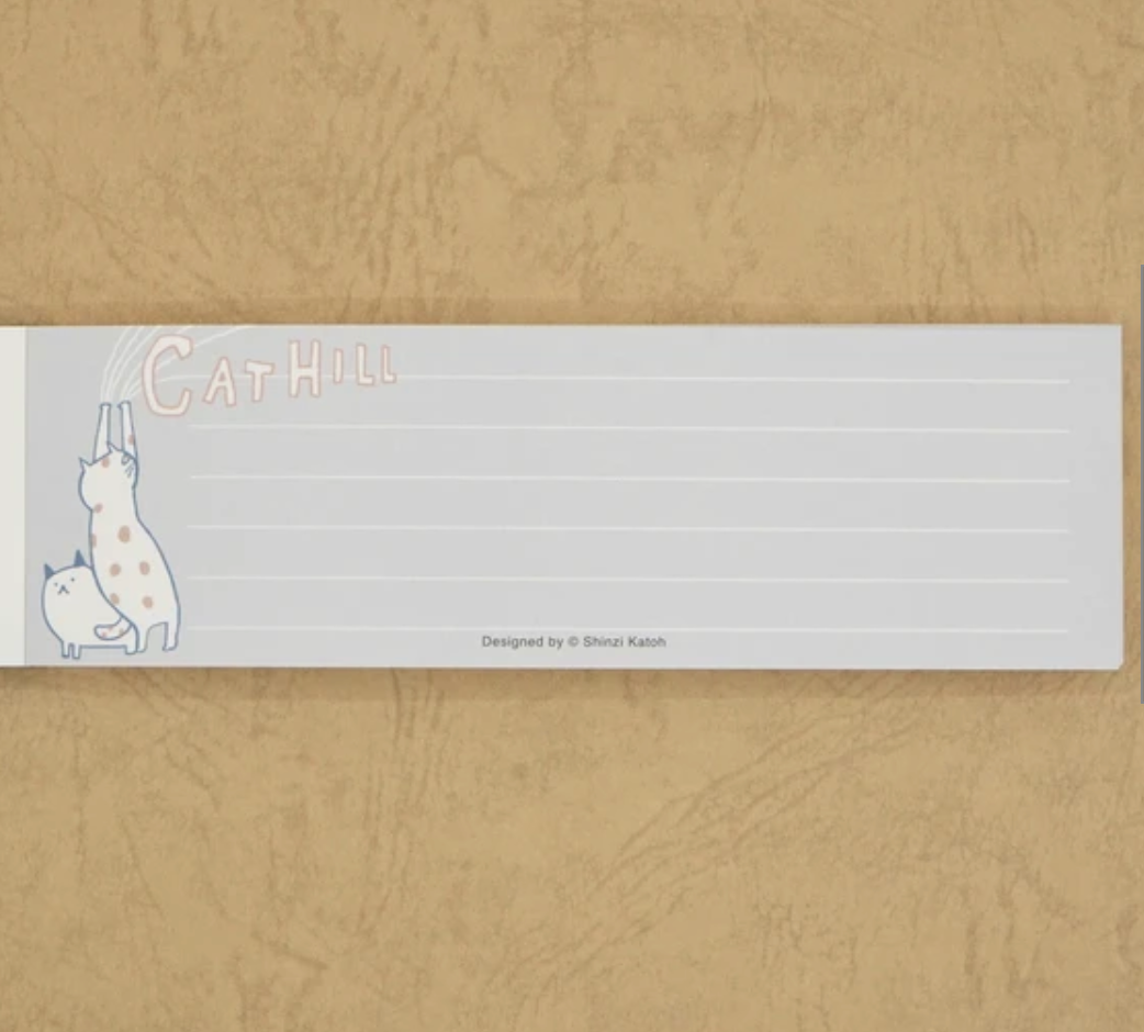 Cat Hill One-Stroke Memo Pad by Artist Shinzi Katoh