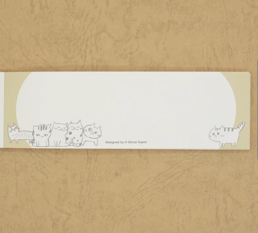 Cat Hill One-Stroke Memo Pad by Artist Shinzi Katoh