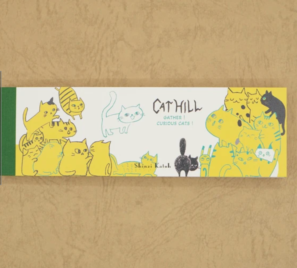 Cat Hill One-Stroke Memo Pad by Artist Shinzi Katoh