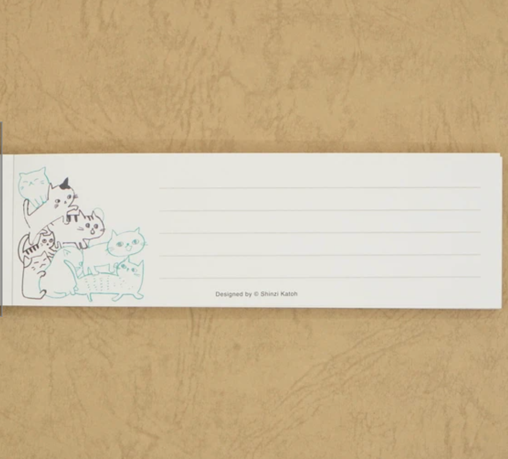 Cat Hill One-Stroke Memo Pad by Artist Shinzi Katoh
