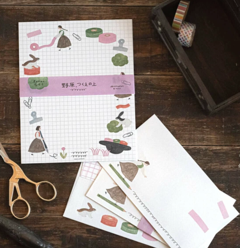 Field Mino Washi Letter Writing Sets by Artist Necktie