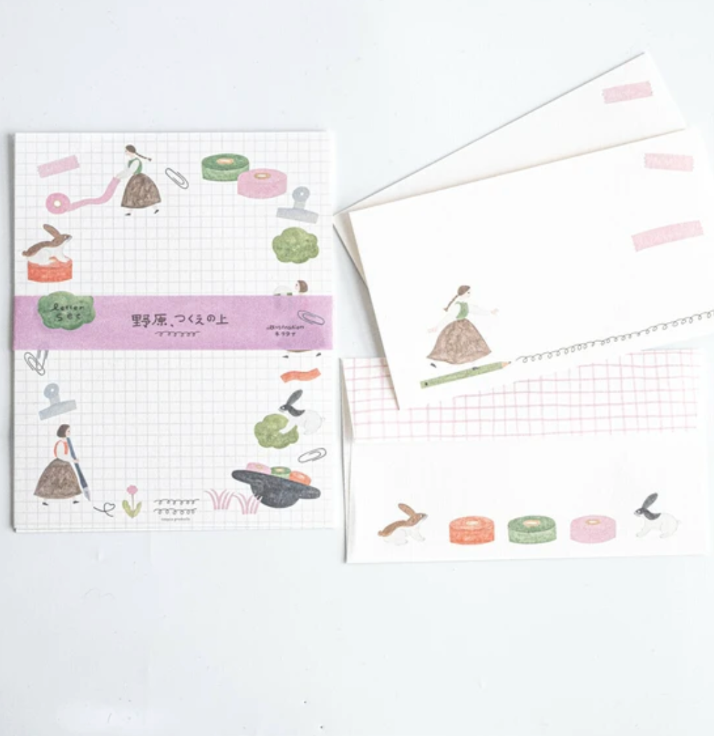 Field Mino Washi Letter Writing Sets by Artist Necktie