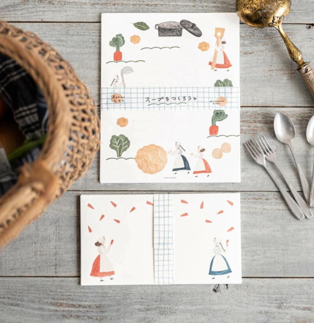 Let's Make Soup Mino Washi Letter Writing Sets by Artist Necktie