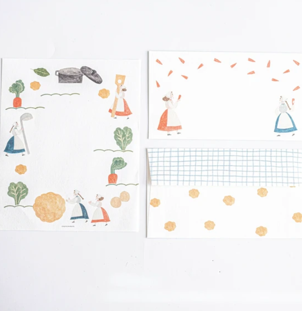 Let's Make Soup Mino Washi Letter Writing Sets by Artist Necktie