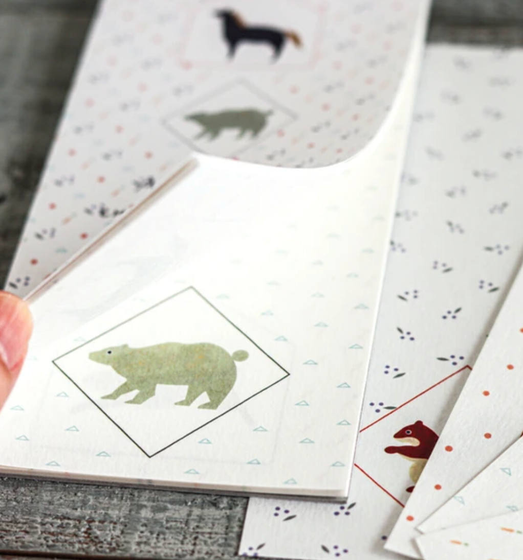 Animal Washi Notepads by Artist Chihiro Yasuhara