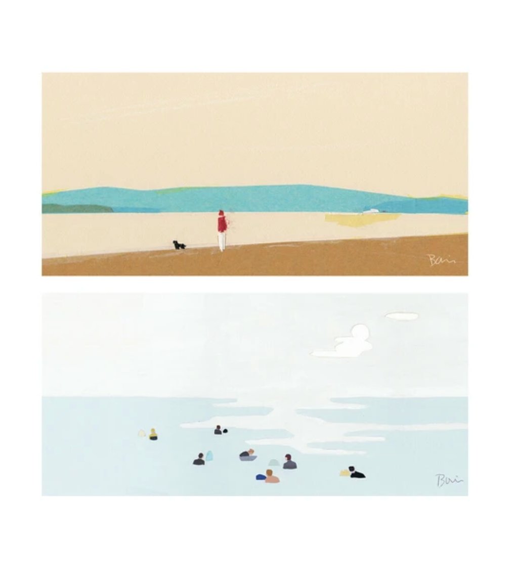 Seaside Washi Notepads by Artist Taku Bannai
