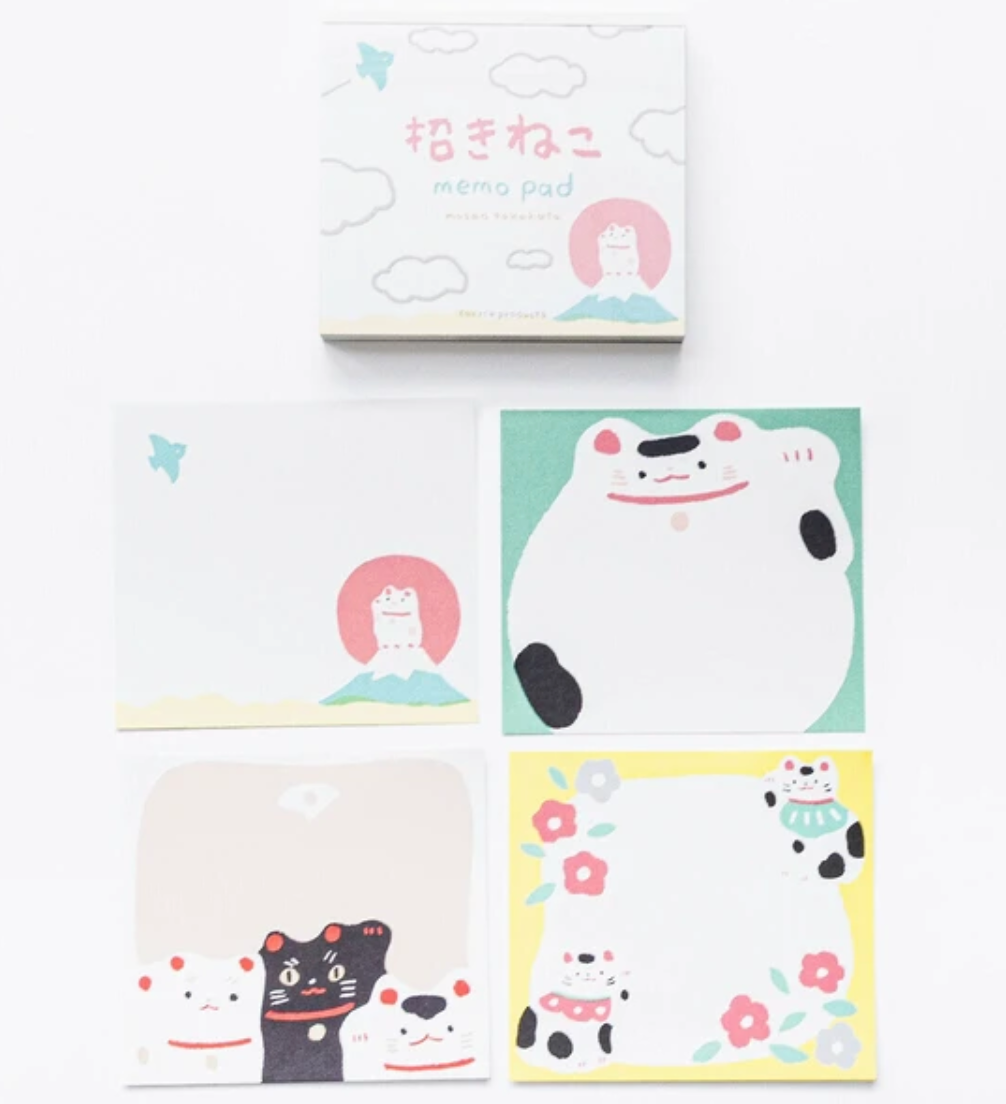 Lucky Cat Memo Pads by Masao Takahata