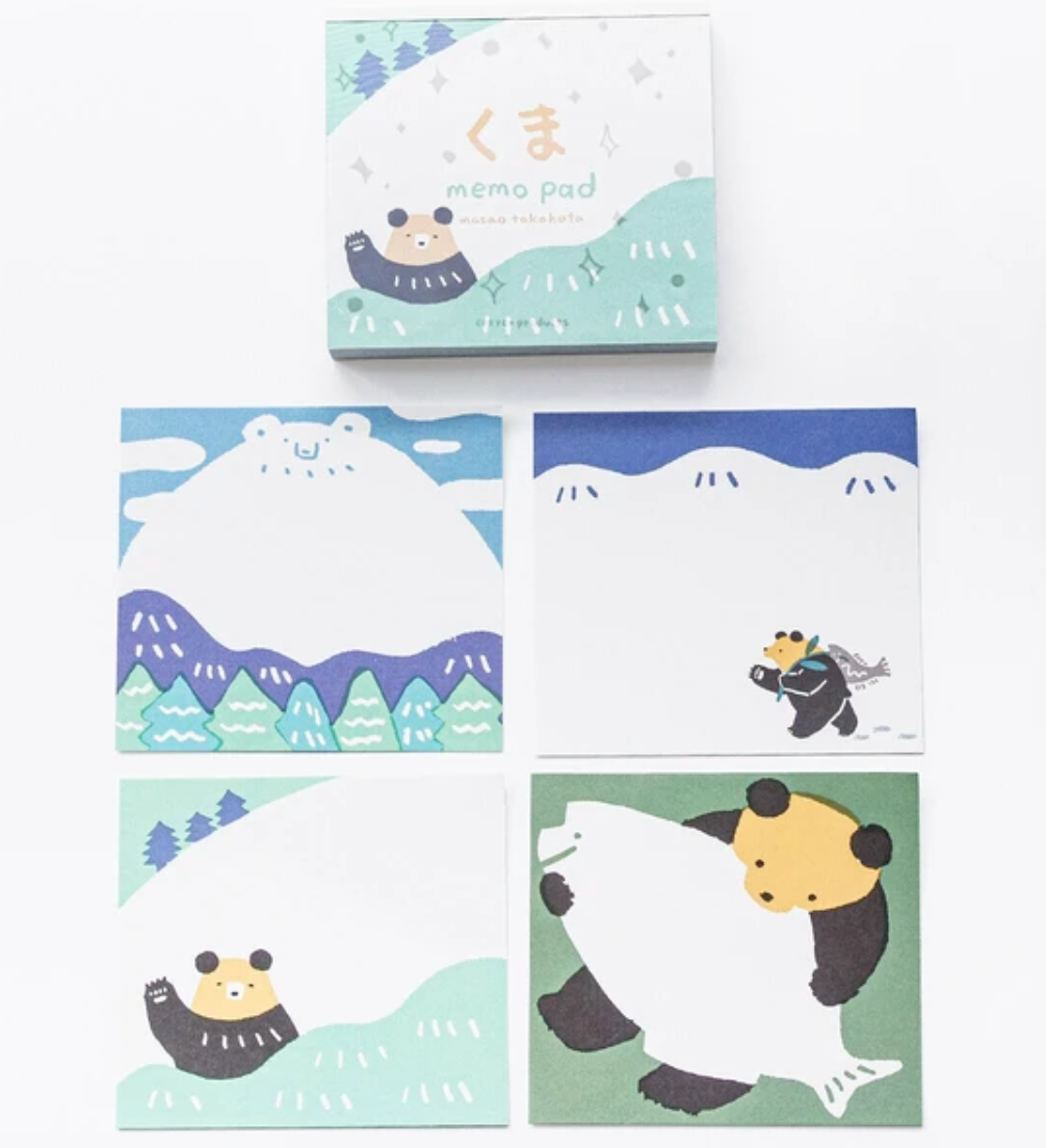 Bear Memo Pads by Masao Takahata