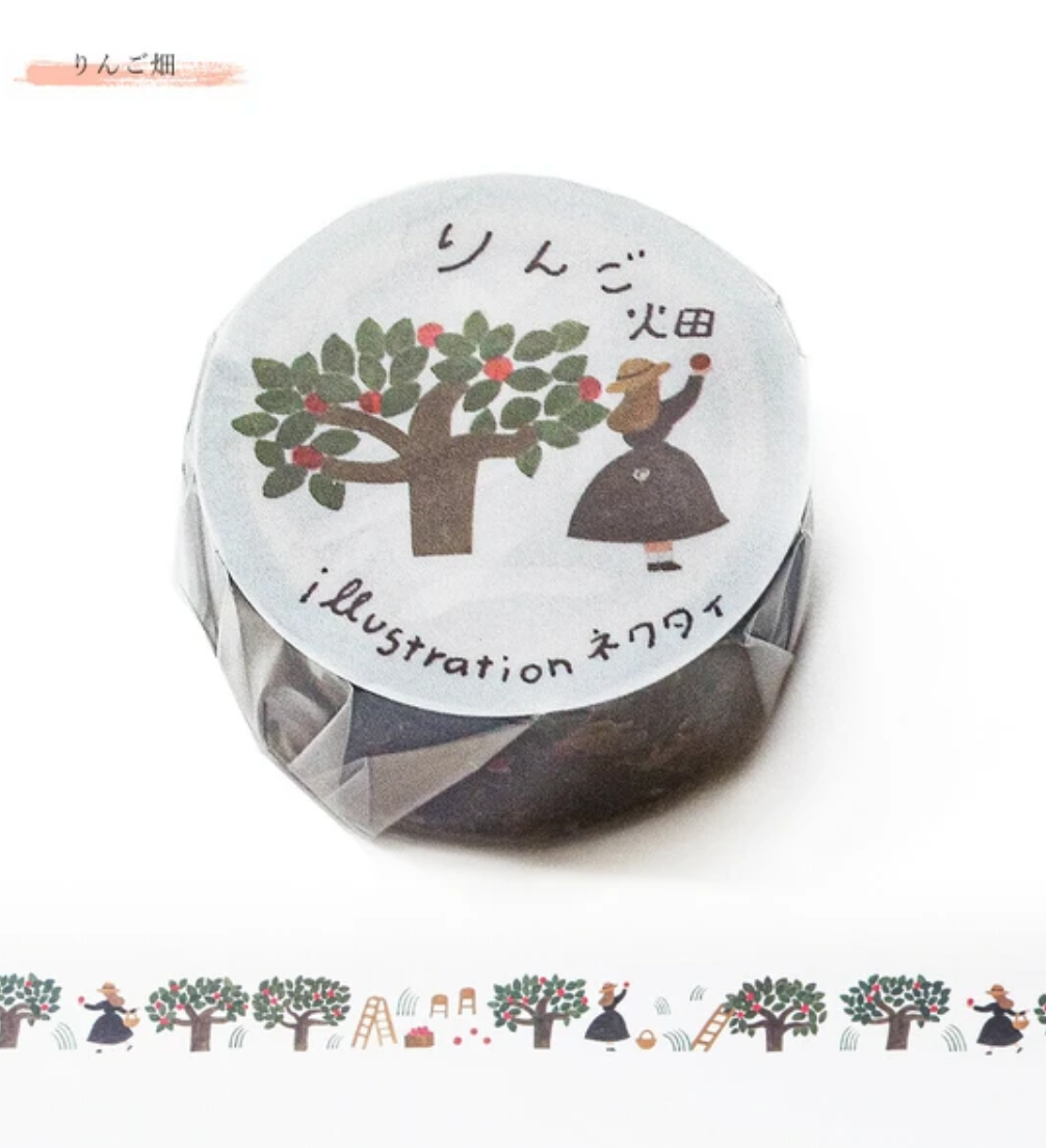 Apple Field Washi Tape by Necktie