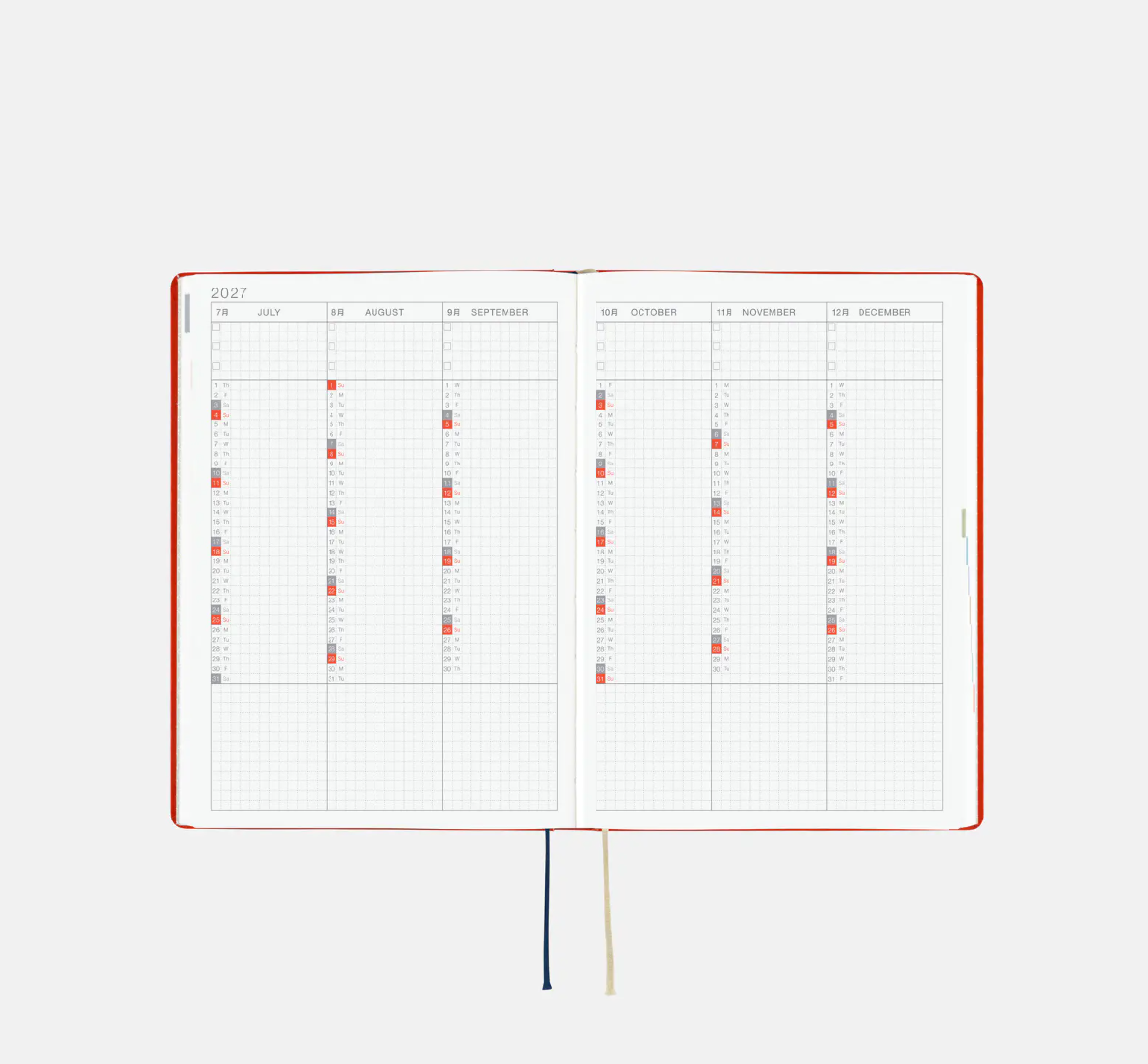 PREORDER: Hobonichi Techo 2027 HON Yumi Kitagishi: White Cat and Rabbit’s Tea Room