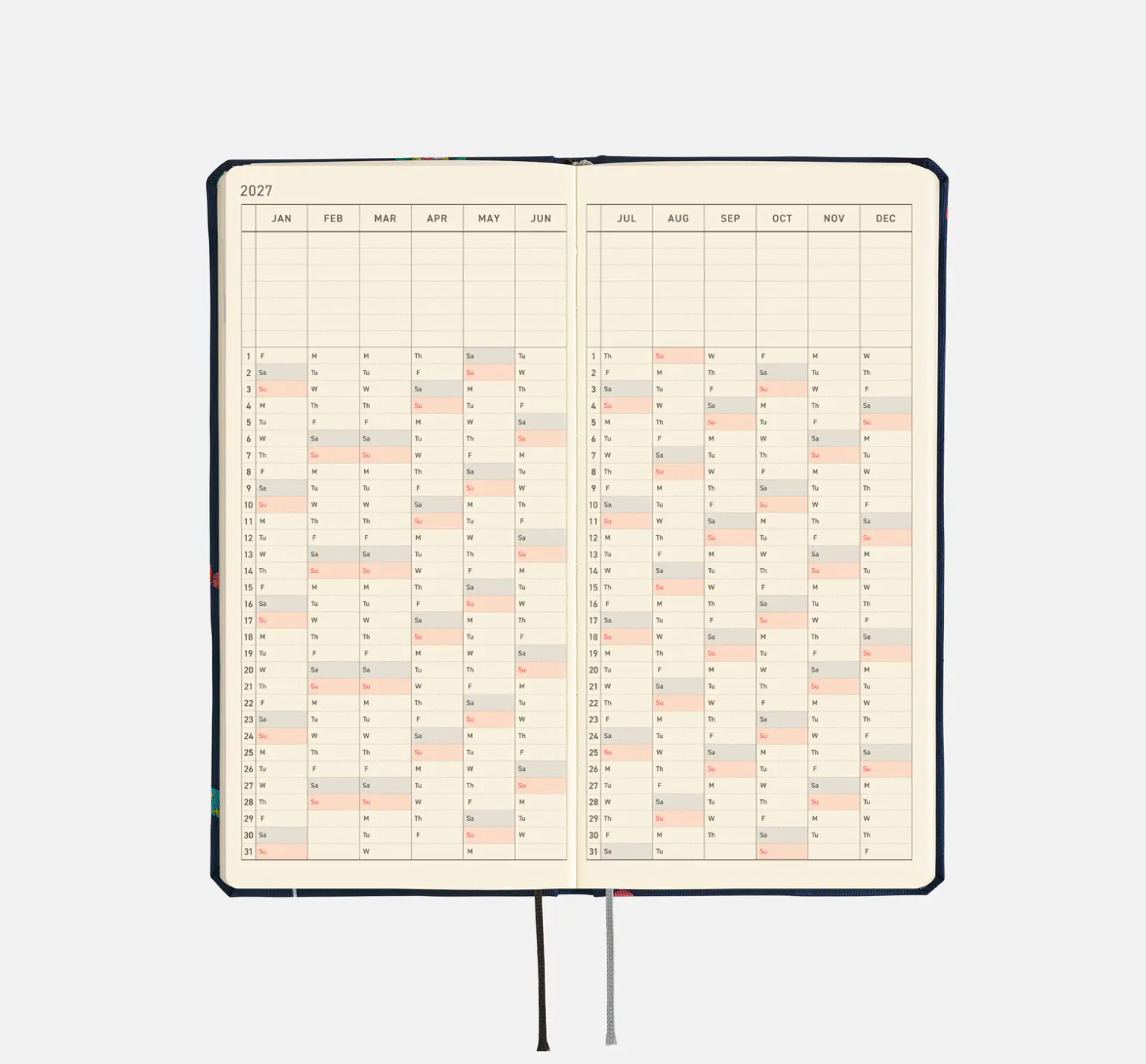PREORDER: Hobonichi Techo 2027 Weeks Bow & Tie: Candy Dream