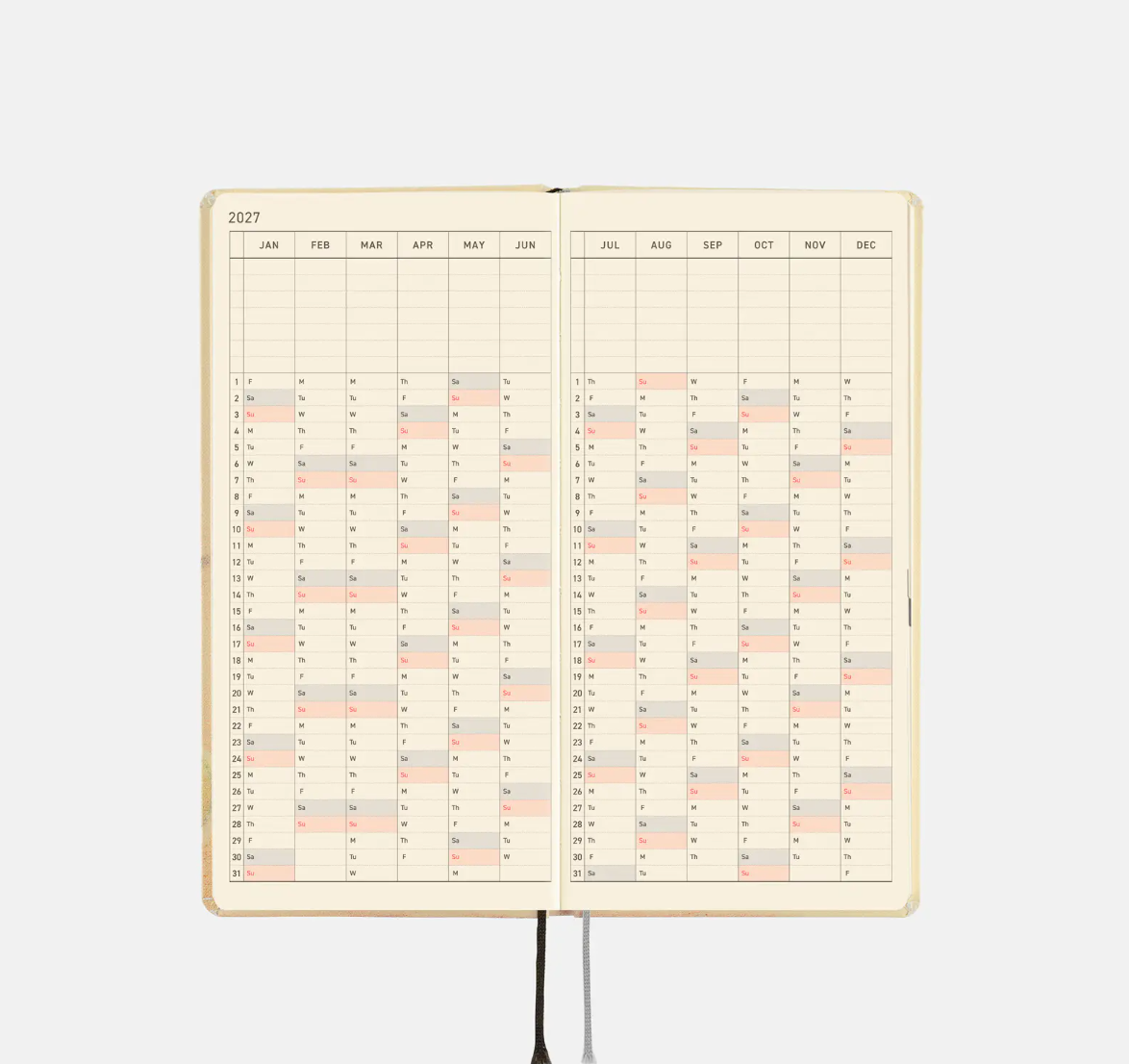 PREORDER: Hobonichi Techo 2027 Weeks Akiko Miyakoshi: Once, in Spring