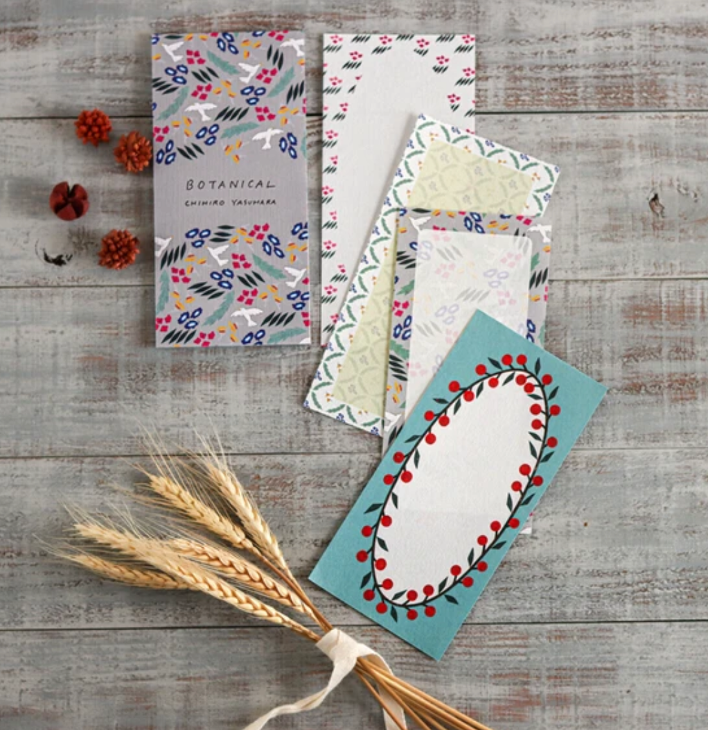 Botanical Washi Notepads by Artist Chihiro Yasuhara