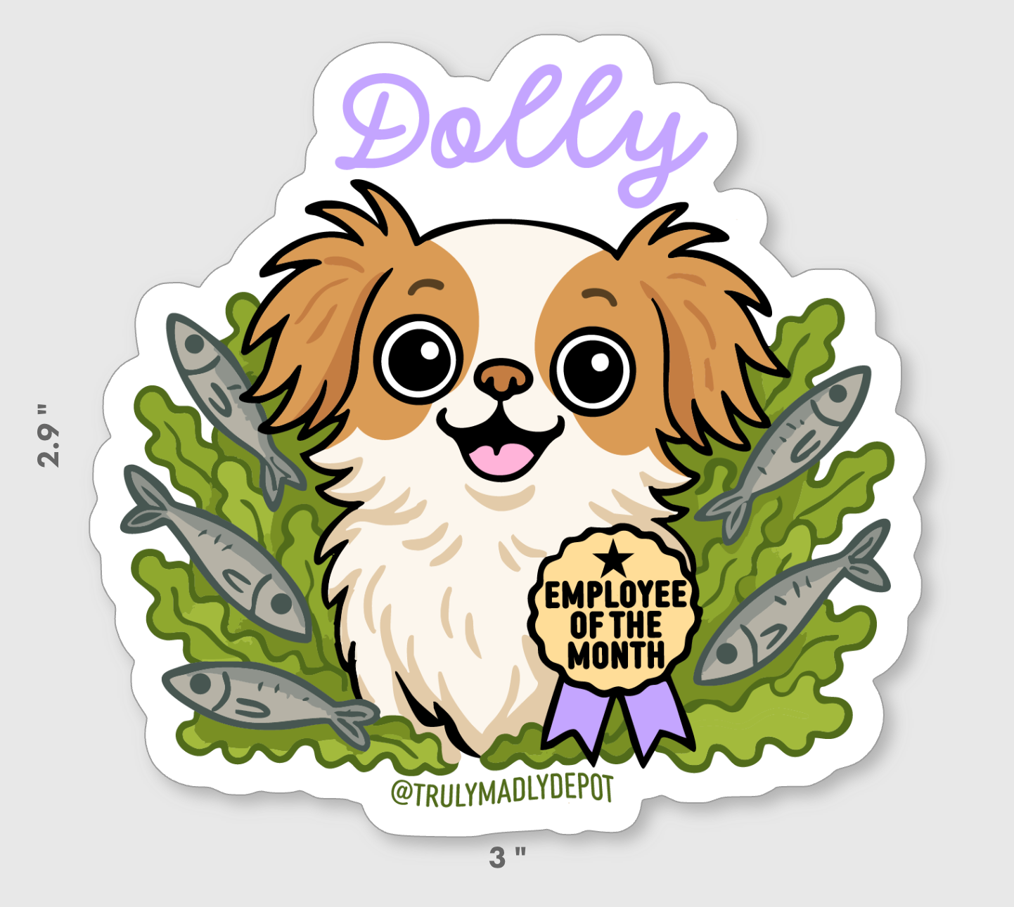 Dolly, Employee of the Month Vinyl Sticker
