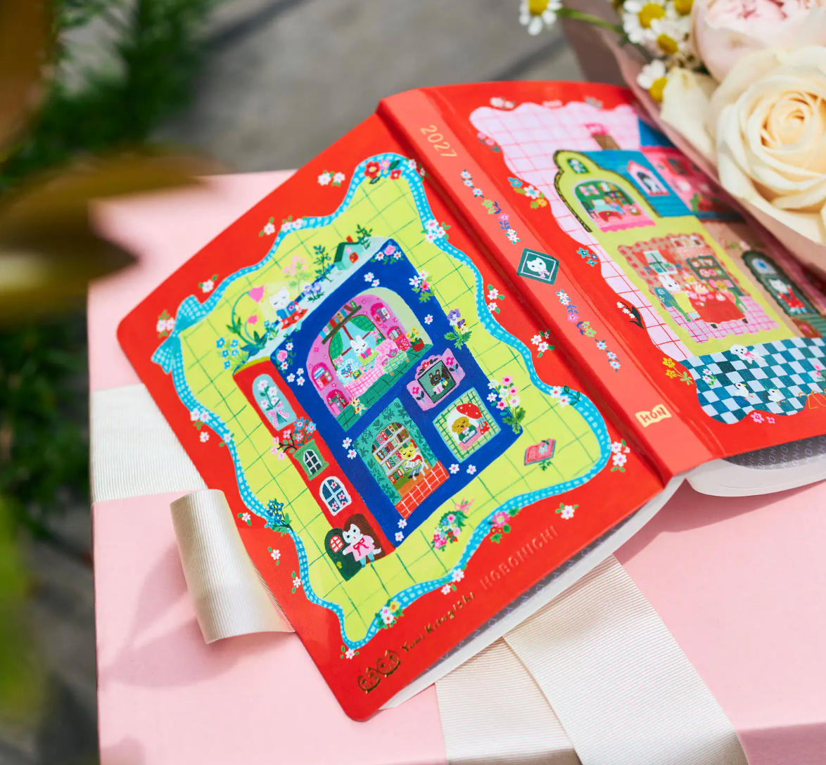 PREORDER: Hobonichi Techo 2027 HON Yumi Kitagishi: White Cat and Rabbit’s Tea Room