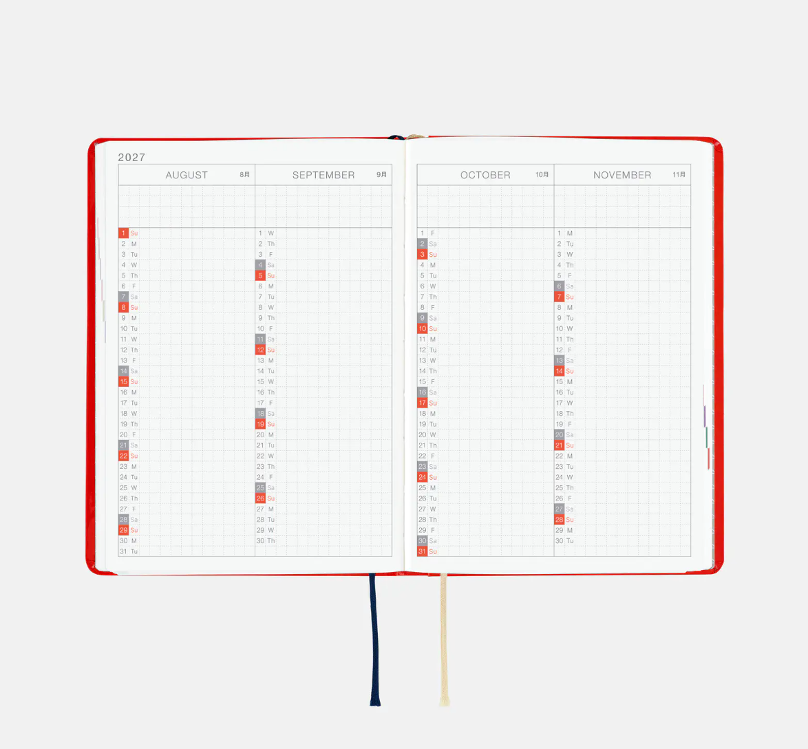 PREORDER: Hobonichi Techo 2027 HON Yumi Kitagishi: White Cat and Rabbit’s Tea Room