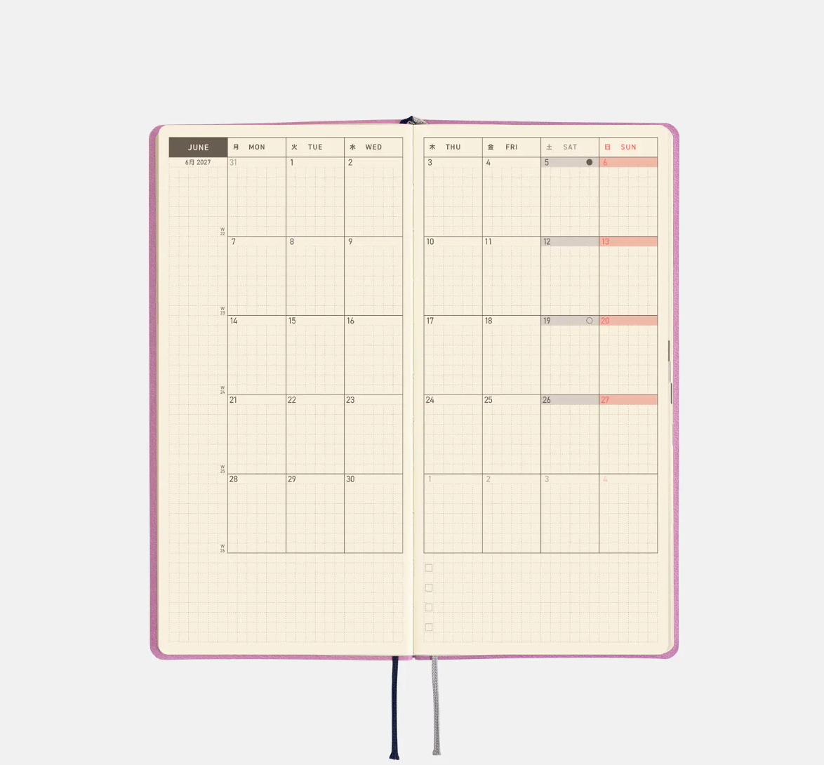 PREORDER: Hobonichi Techo 2027 Weeks Smooth
