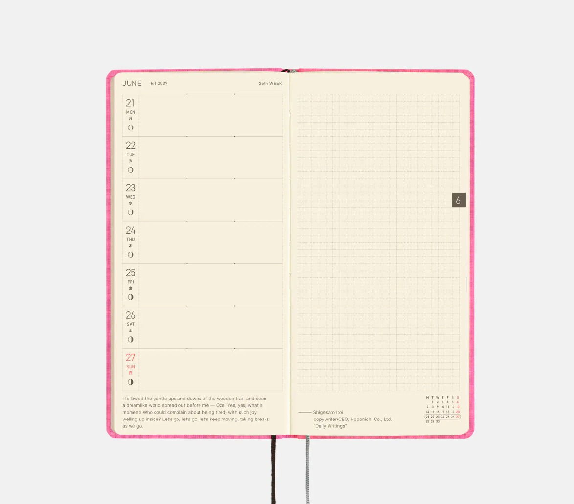 PREORDER: Hobonichi Techo 2027 Weeks Colors