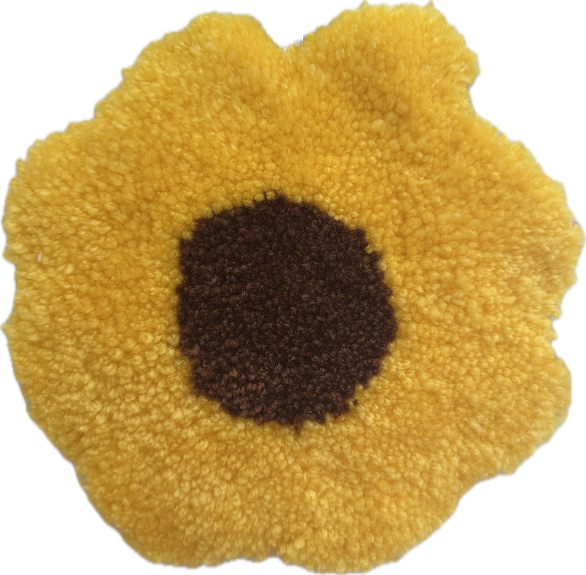 Flower Mug Rug Coaster | Tufted Wall Hanging | Handmade Fruit Accent Rug