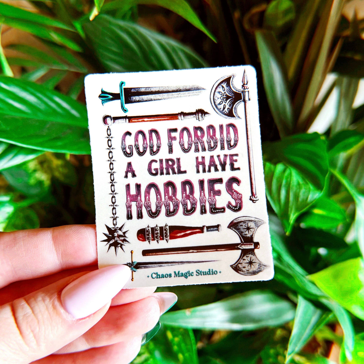 Girl Hobbies Vinyl Sticker