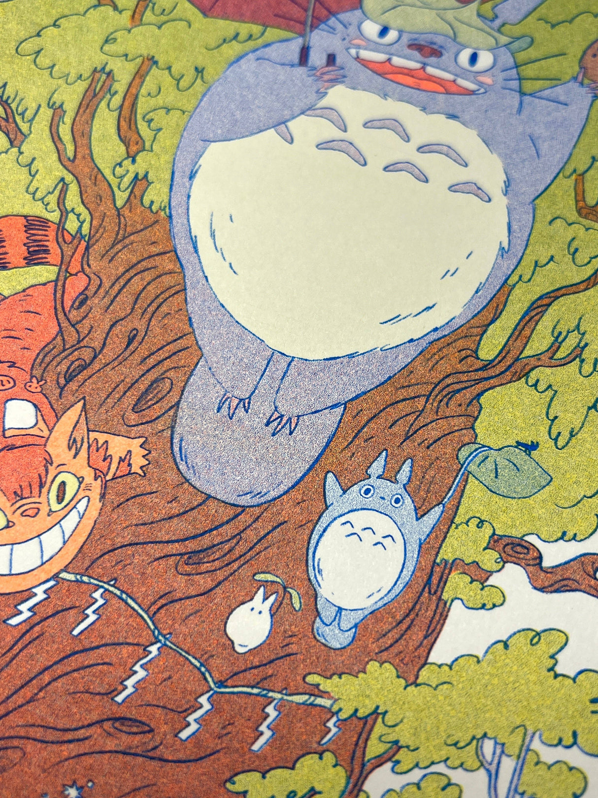 Totoro Small Riso Print