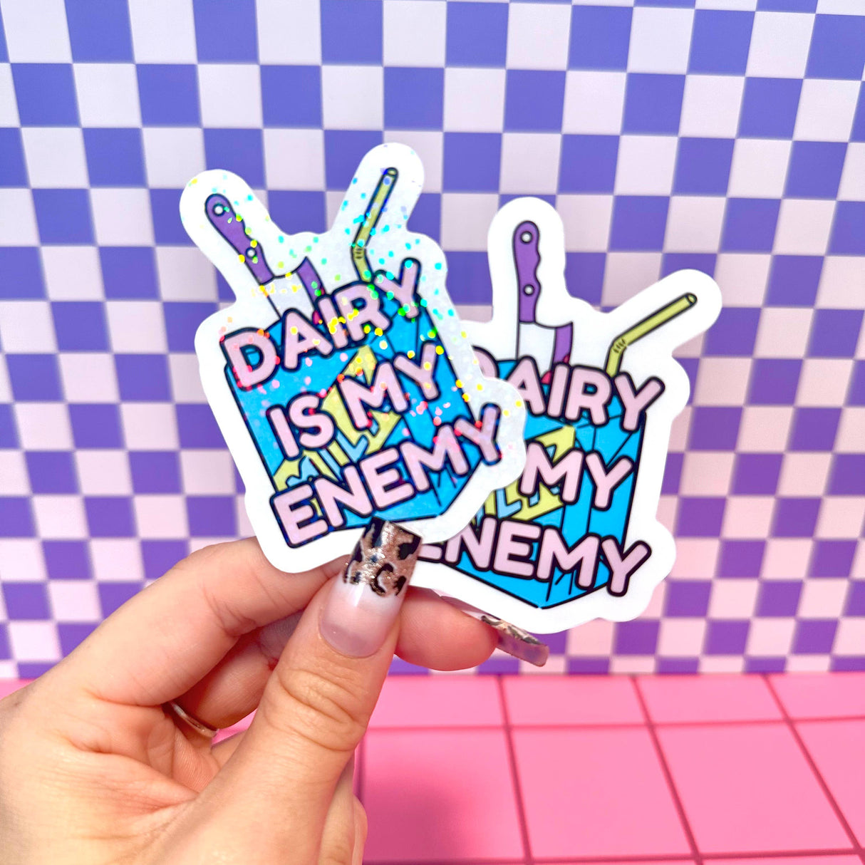 Funny Relatable Lactose Intolerant Waterproof Vinyl Sticker