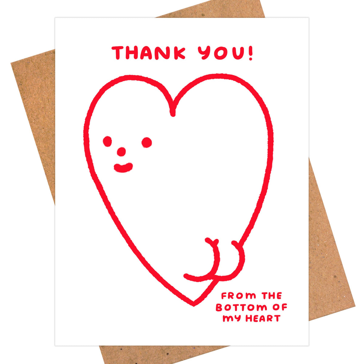 From the Bottom of My Heart - Thank You Card