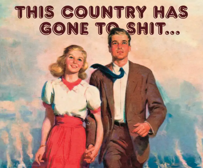 THIS COUNTRY couple, love, political greeting card