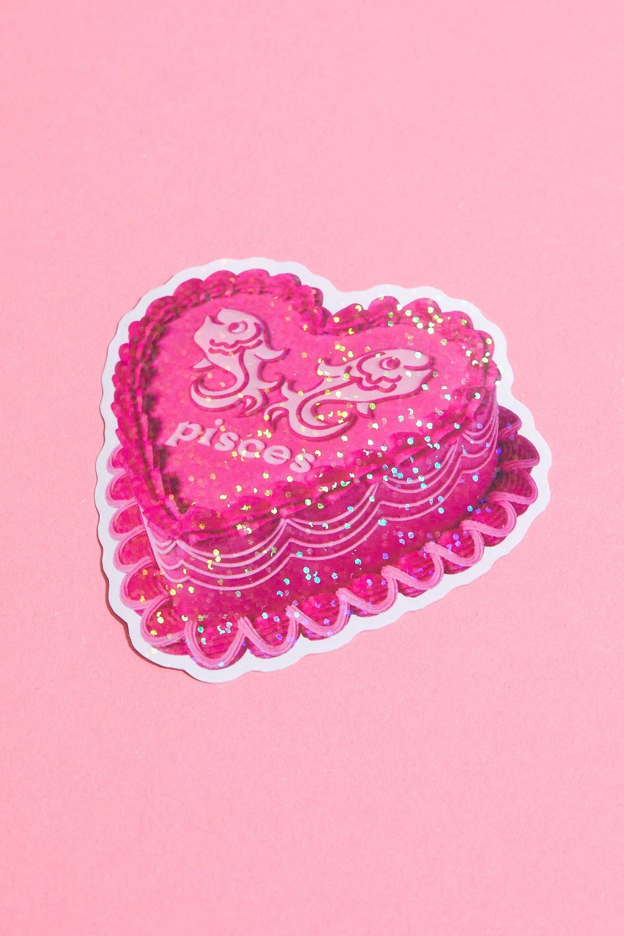 Pisces Glitter Horoscope Cake Sticker