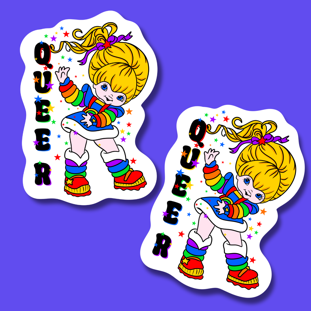 Queer Rainbow Brite Vinyl Sticker