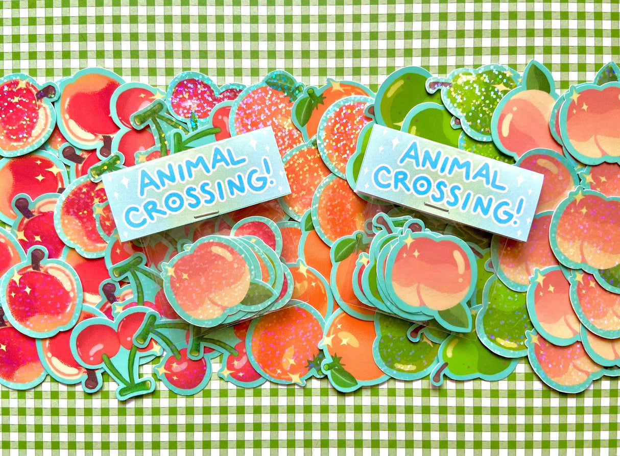 Mini Animal Crossing Fruit Sticker Packs