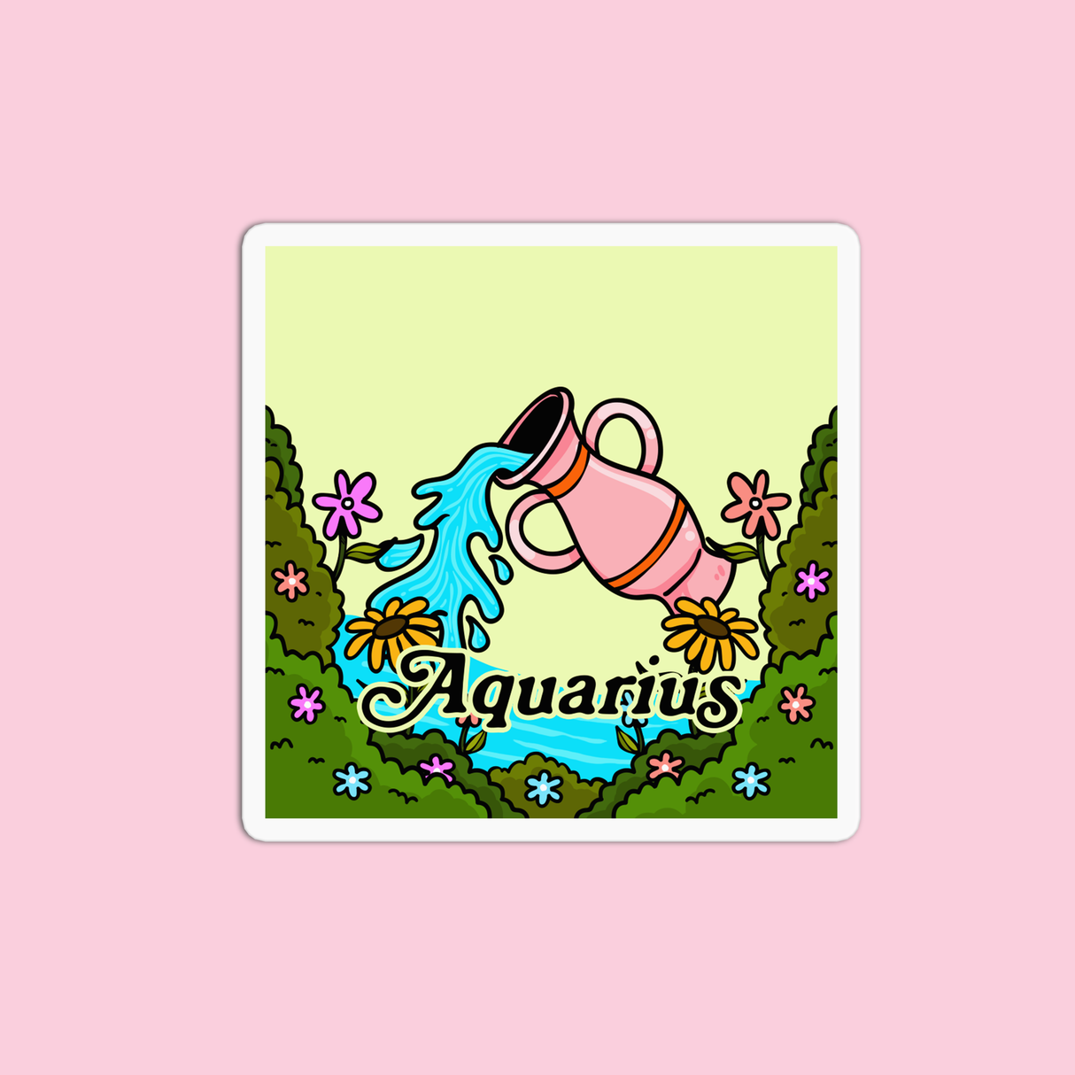Aquarius Vinyl Waterproof Sticker