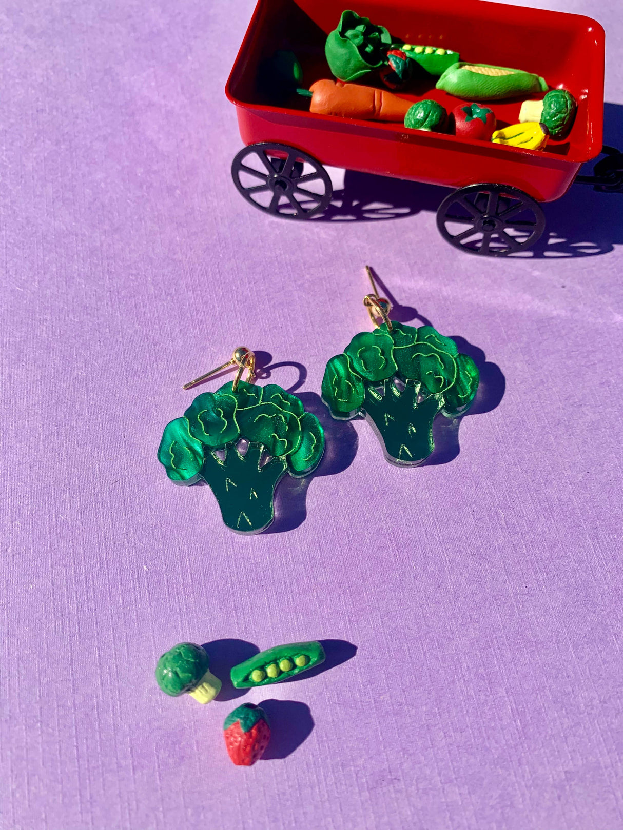 Mini Broccoli Earrings