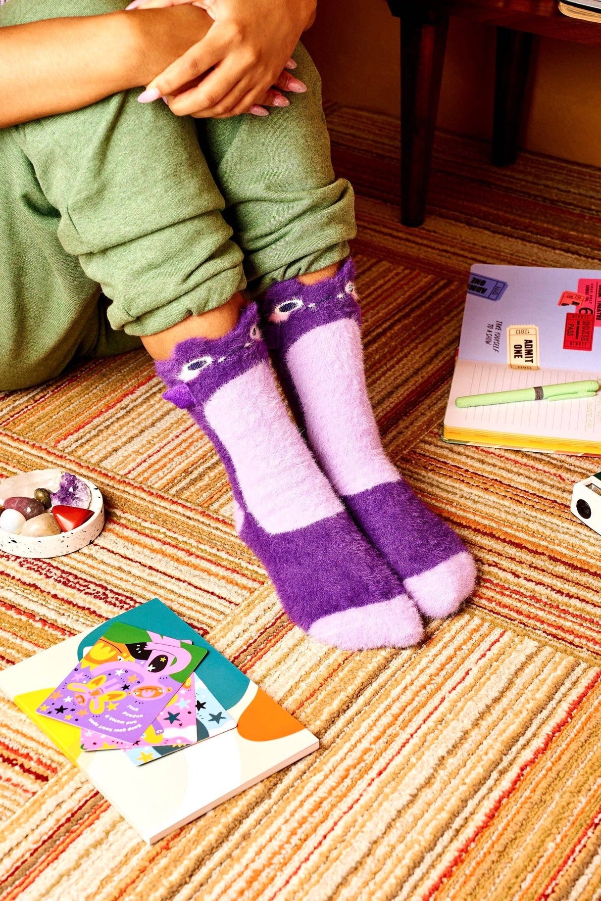 Tiny Protectors Fuzzy Sock 3-Pack (Mina, Taro, Cheese)