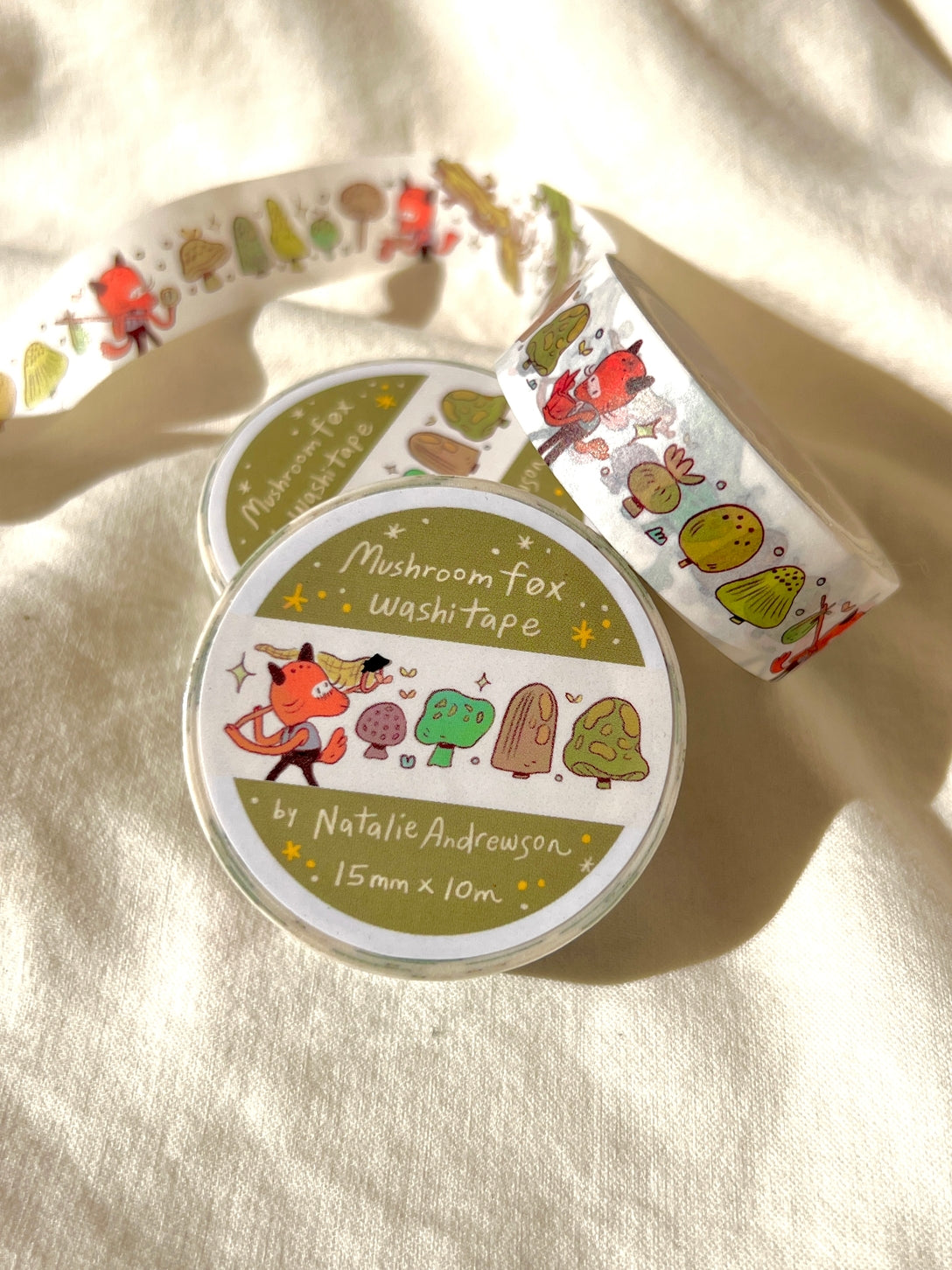 Mushroom Fox Collector Washi Tape