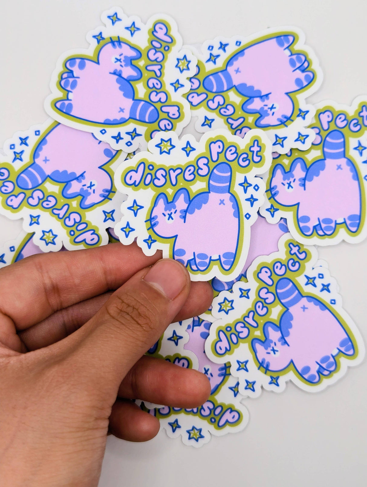 Disrespect Cat Butthole Vinyl Sticker