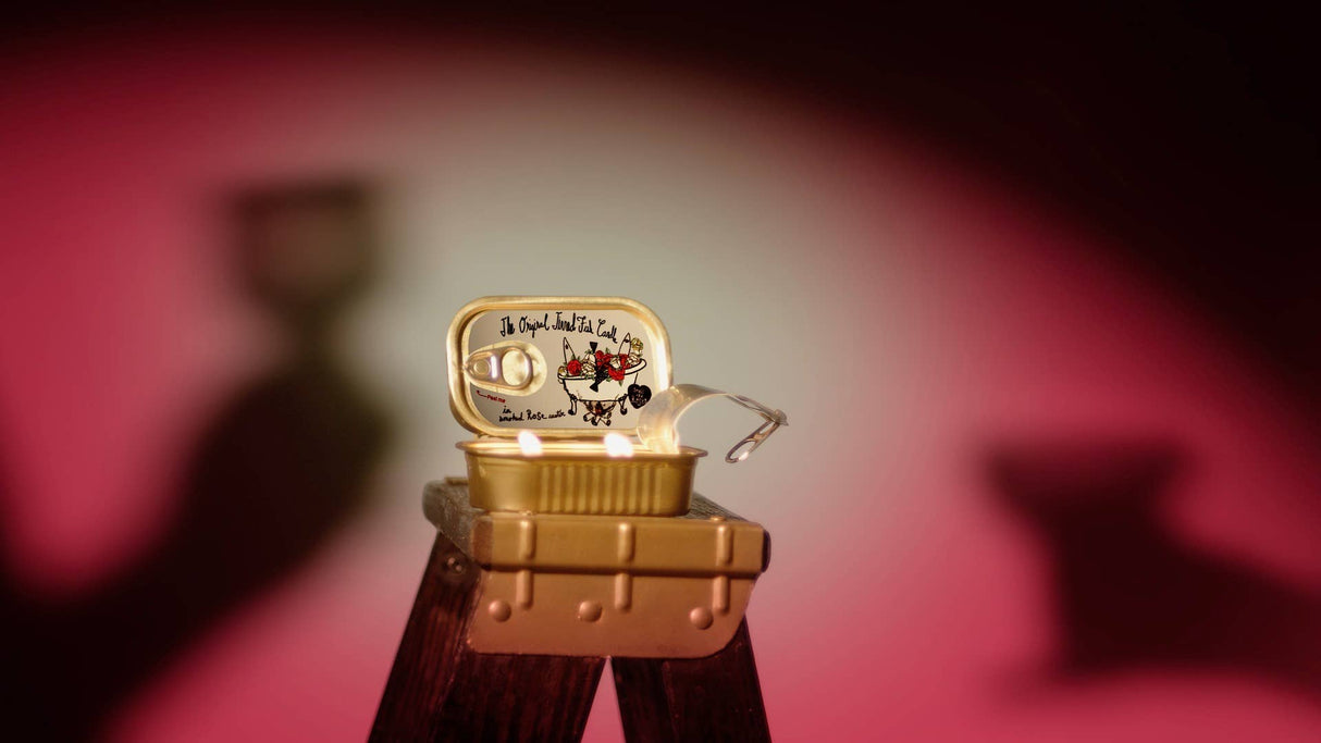 Smoked Rose Water Tinned Fish Candle