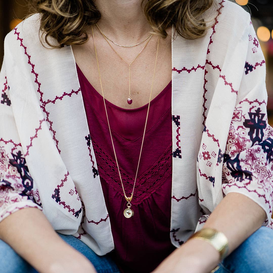 Deco Direction Compass Necklace