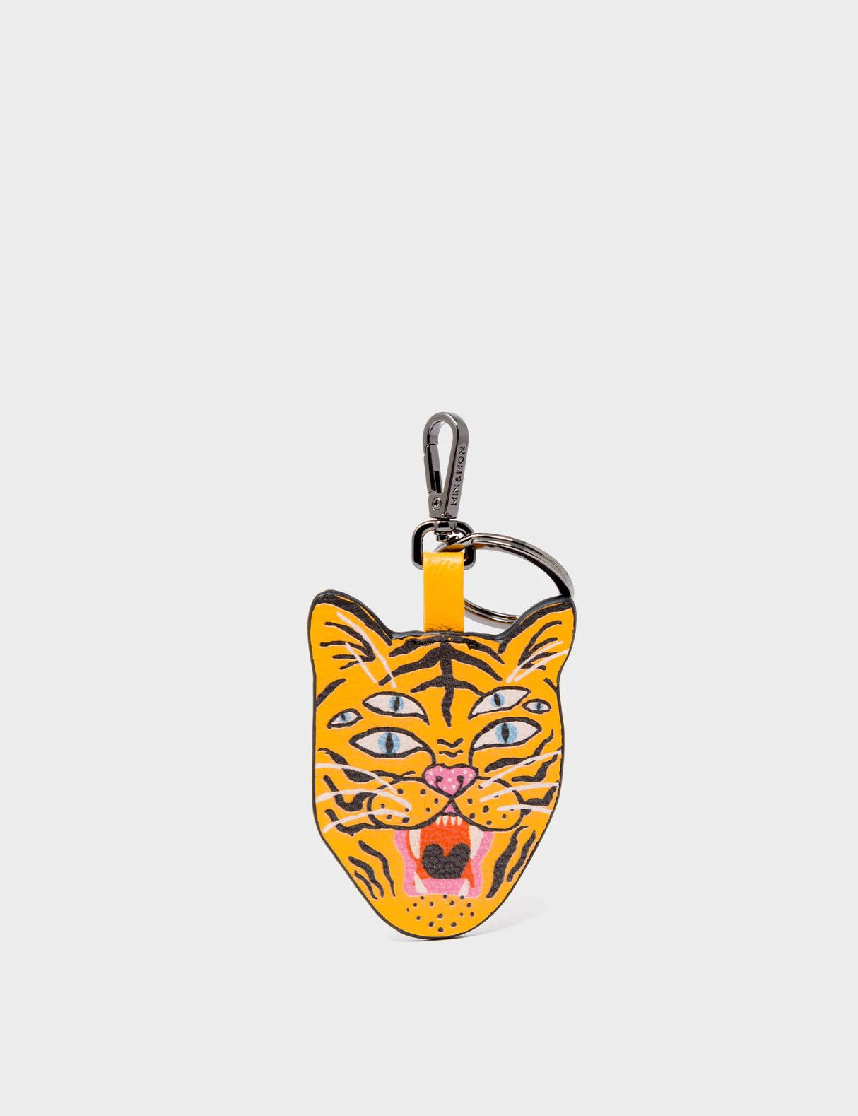 Happy Tiger - Marigold Leather Keychain