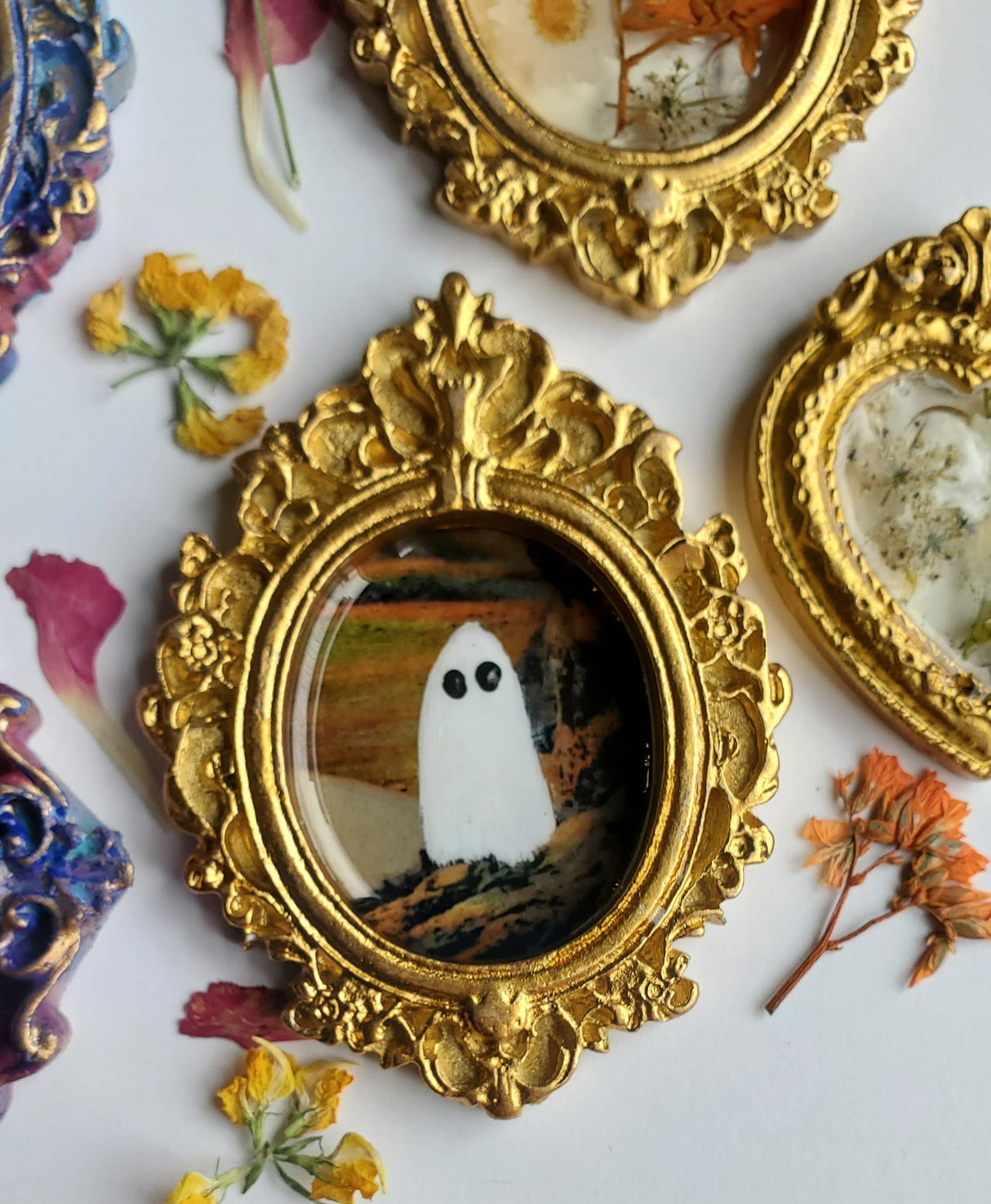 Ghosts on Vacation Painting Magnet